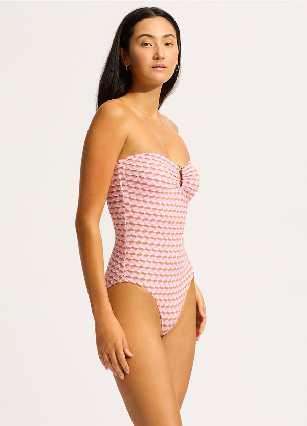 Mala Ring Front Bandeau One Piece - Blossom