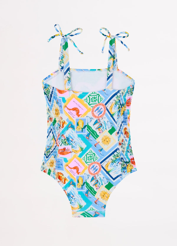 Isle Of Capri Girls Shirred One Piece - Capri