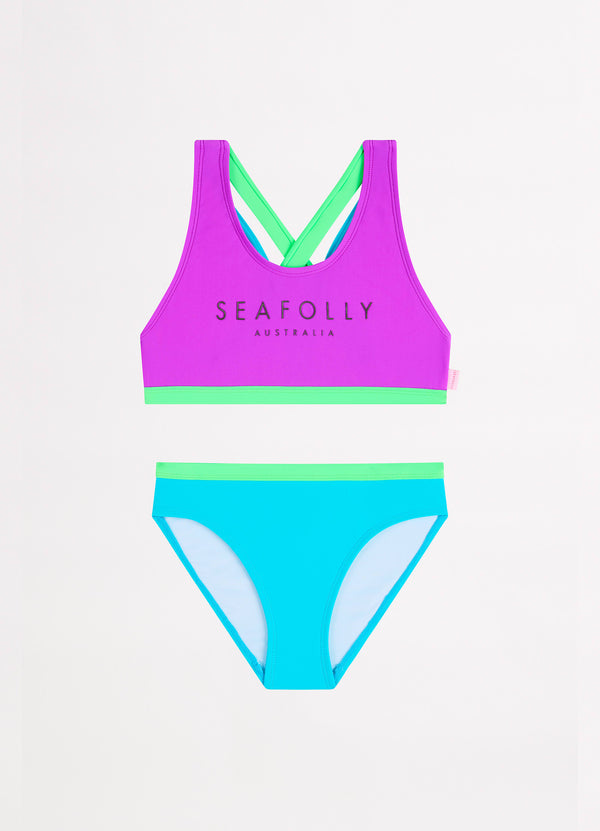 Carnivale Girls Colour Blocked Bikini - Col Block