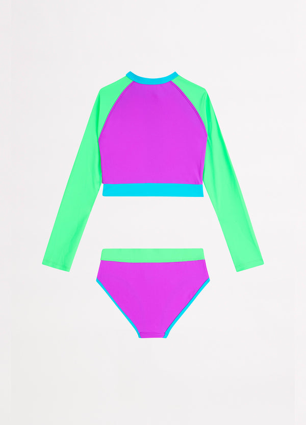 Carnivale Girls Colour Blocked Surfsuit - Col Block