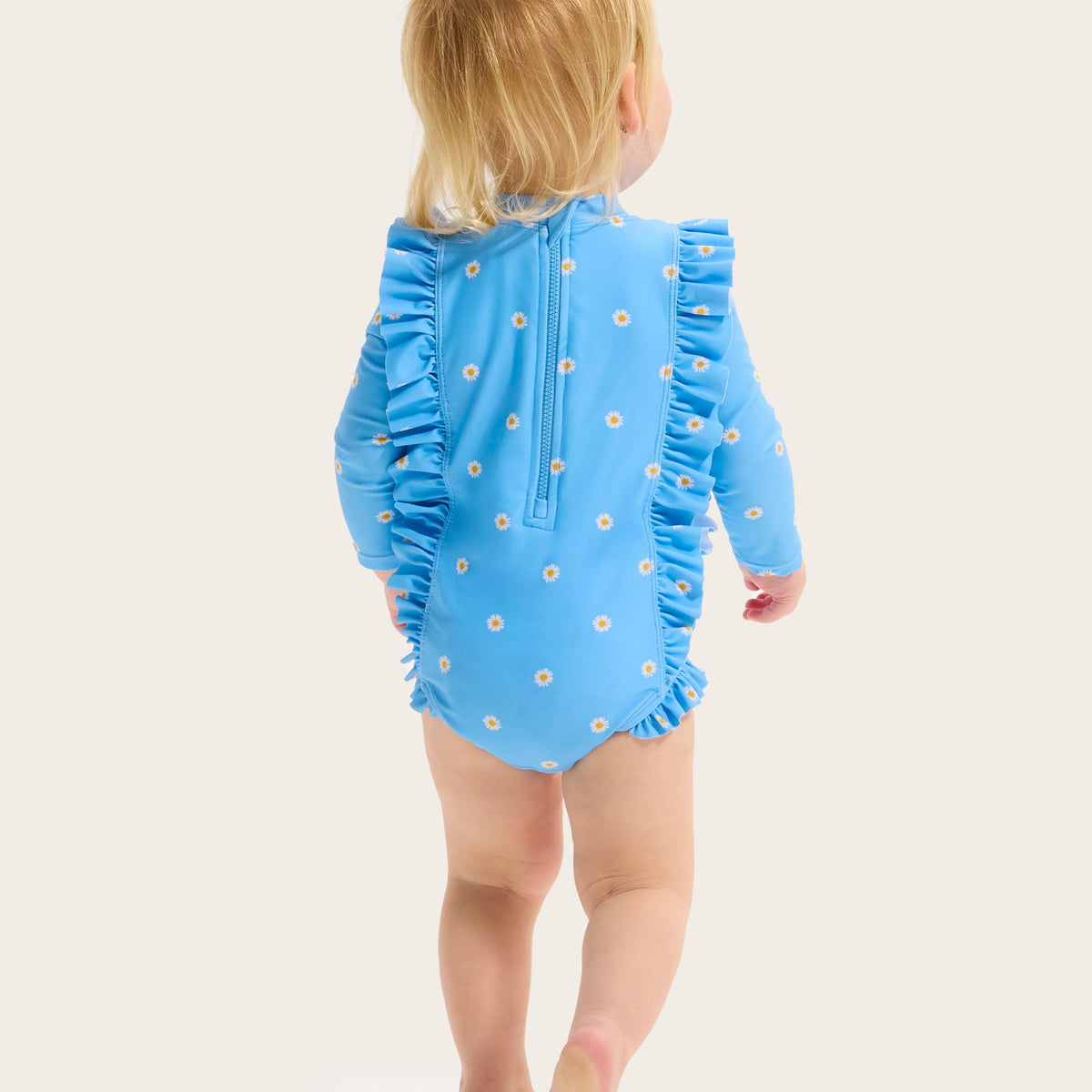 Daisy Chain Ruffle Sunsuit, White main image 0