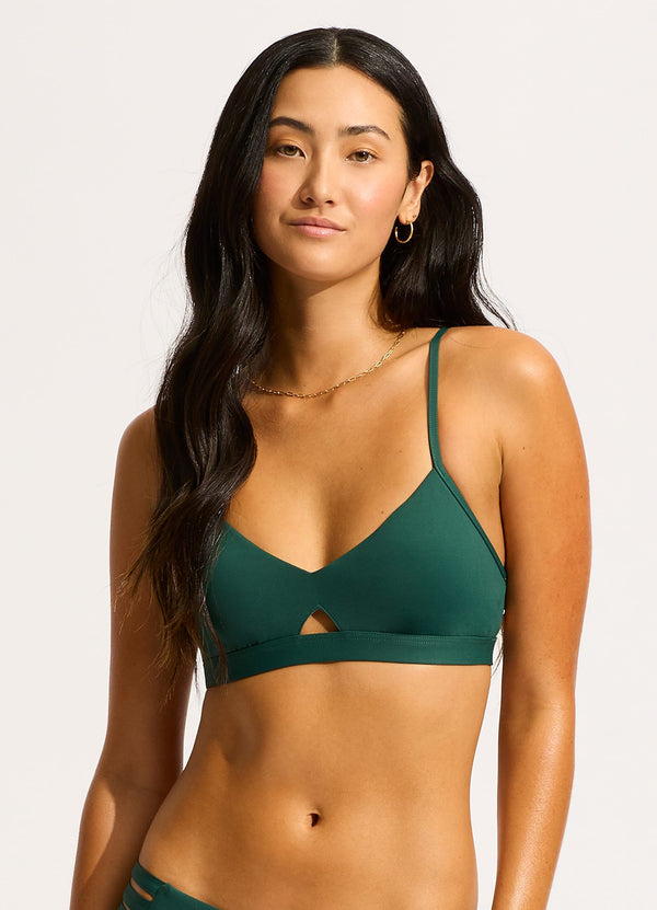 Seafolly Collective Hybrid Bralette Bikini Top - Evergreen