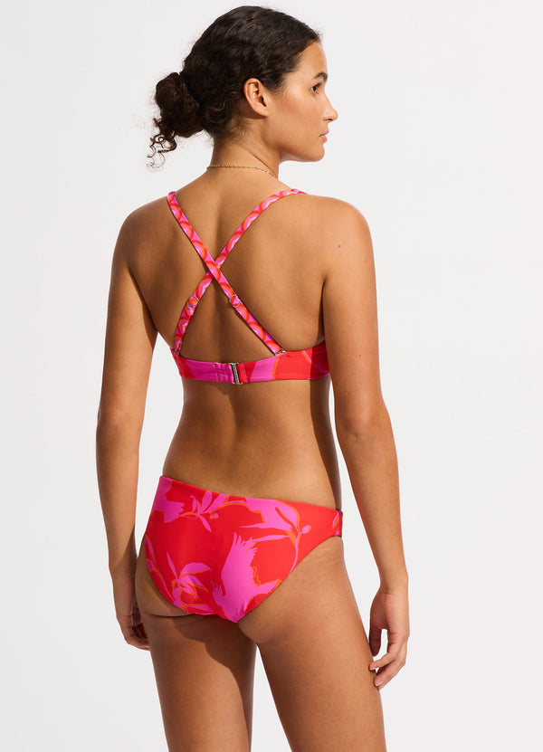 Birds Of Paradise DD Sweetheart Halter Bikini Top - Chilli Red