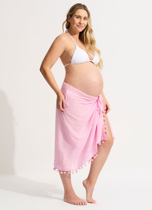 Cotton Gauze Sarong - Parfait Pink