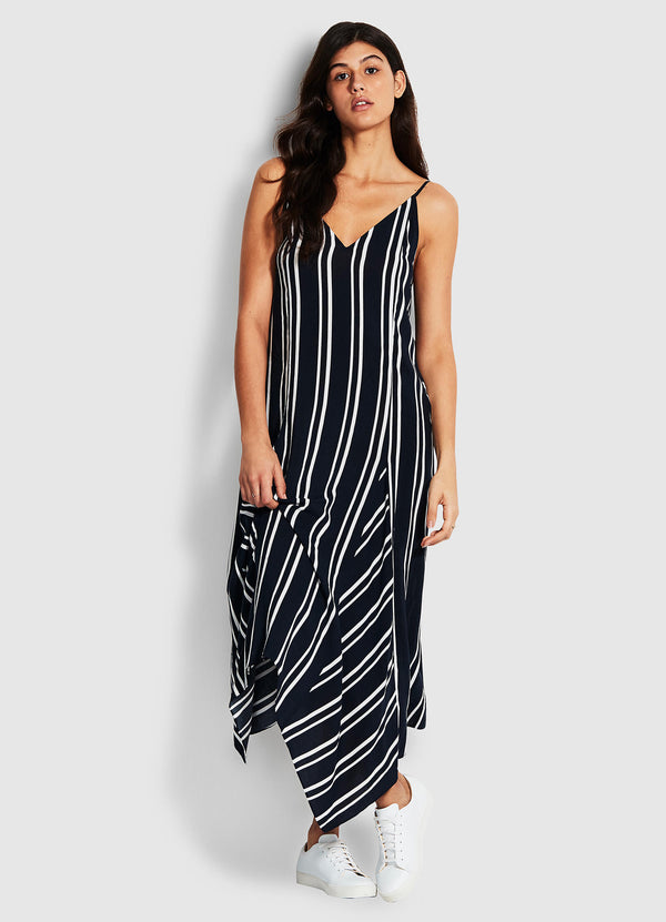 Summer Sea Stripe Dress - Navy Stripe
