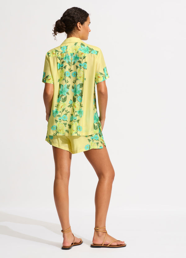 Garden Party Short Sleeve Shirt - Lime Light