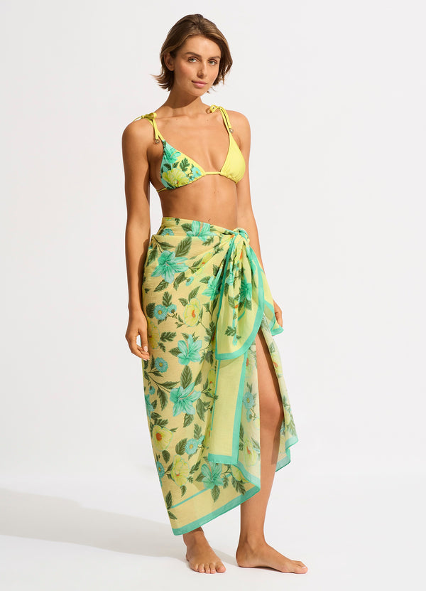 Garden Party Sarong - Lime Light