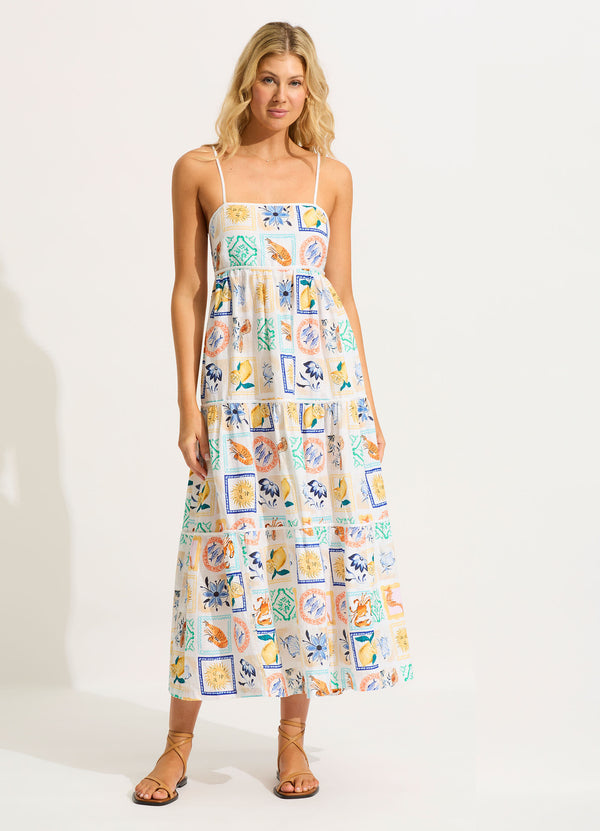 Wish You Were Here Midi Dress - Atoll Blue