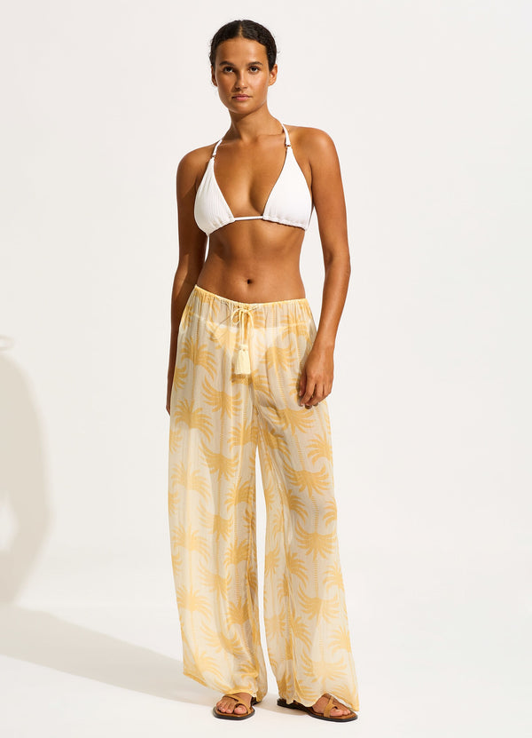 Kasbah Drawstring Waist Pant - Ecru