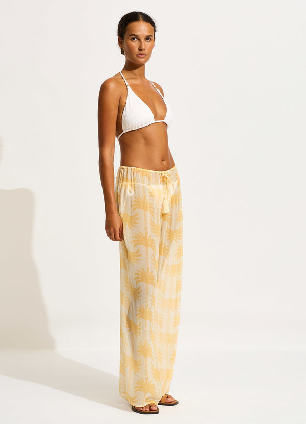 Kasbah Drawstring Waist Pant - Ecru