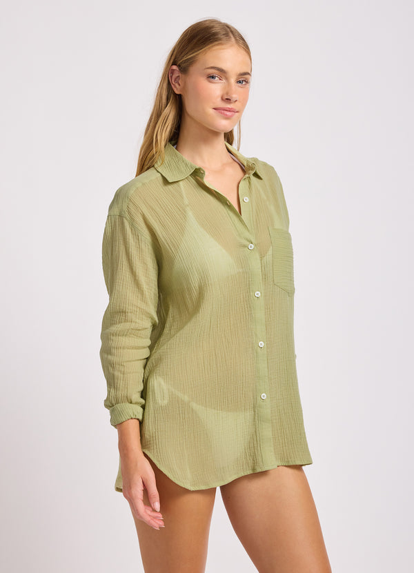 Crinkle Gauze Shirt
