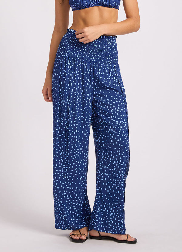 Dolce Dot Shirred Waist Pant