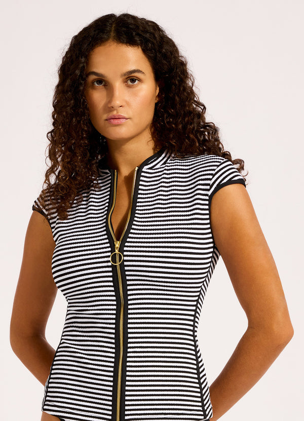 Clubhouse Cap Sleeve Sunvest Bikini Top