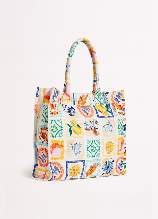 Wish You Were Here Tote Bag - Atoll Blue