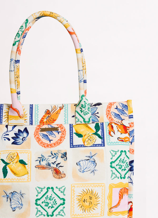 Wish You Were Here Tote Bag - Atoll Blue