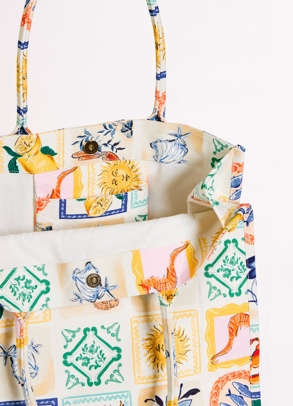 Wish You Were Here Tote Bag - Atoll Blue