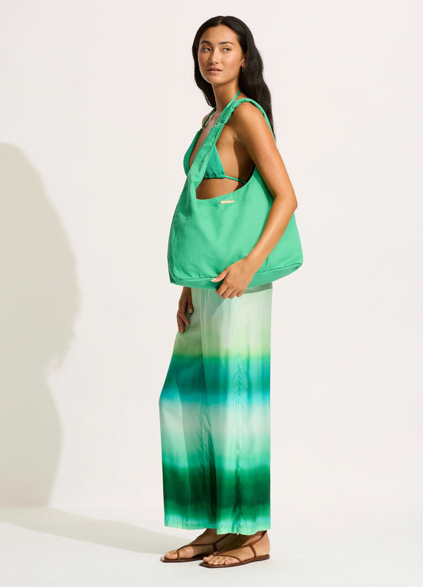 Cotton Canvas Tote Bag - Jade