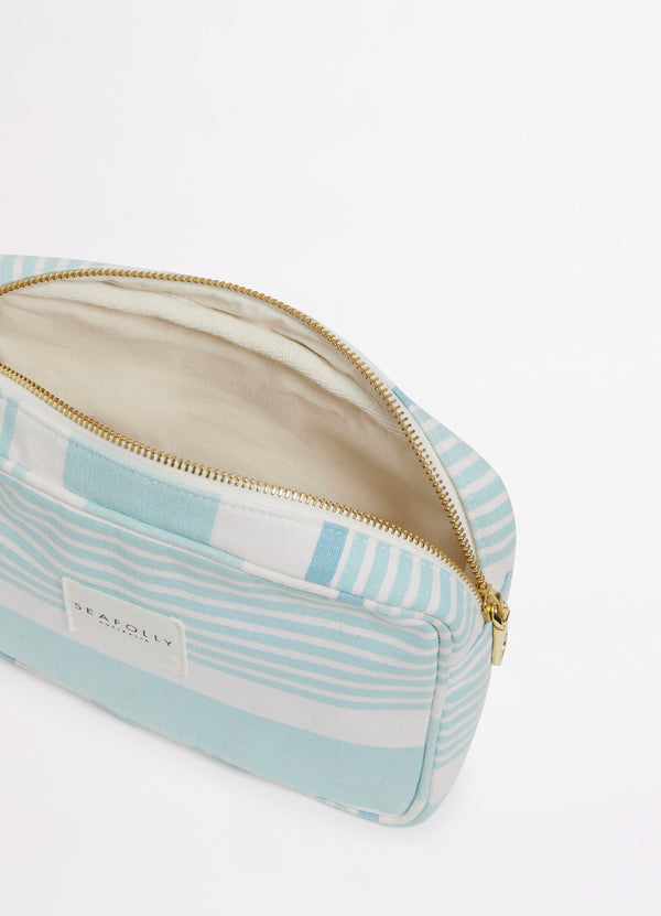 Striped Canvas Pouch Bag