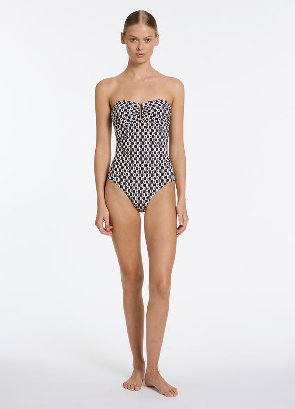 Rio Bandeau One Piece - Ink