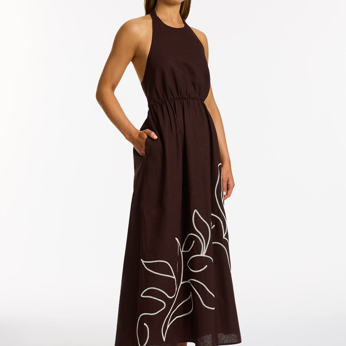 Colette Maxi Dress w/ Tie - Dahlia main image 1