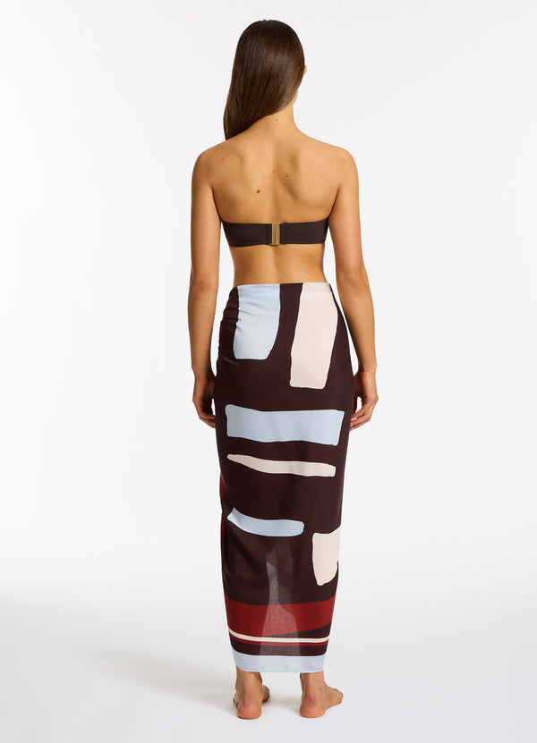 Zarla Long Sarong - Ruby