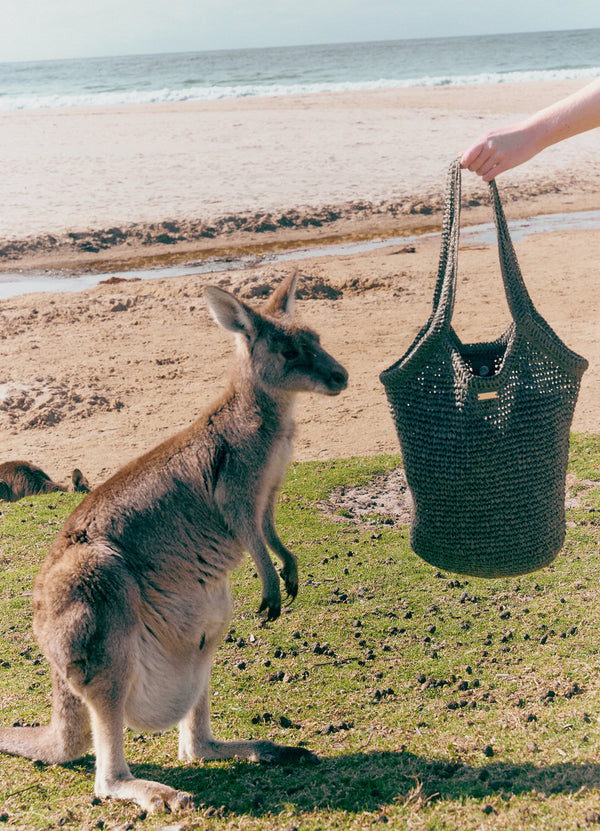 Carried Away Open Weave Shopper Tote