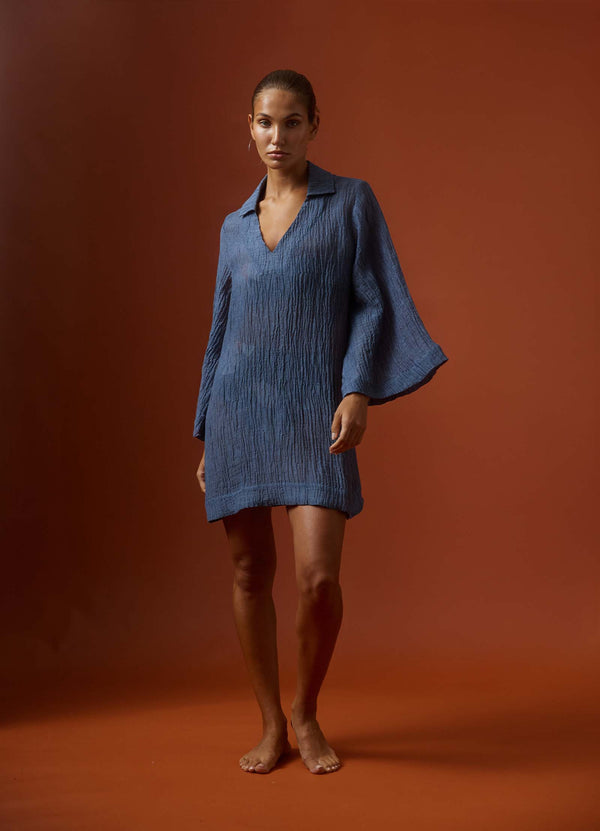 Wave Gauze Sheer Mini Cover Up