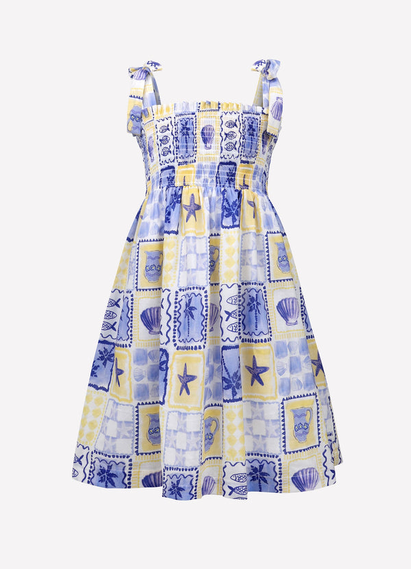 Yardage Shirred Dress - Palma