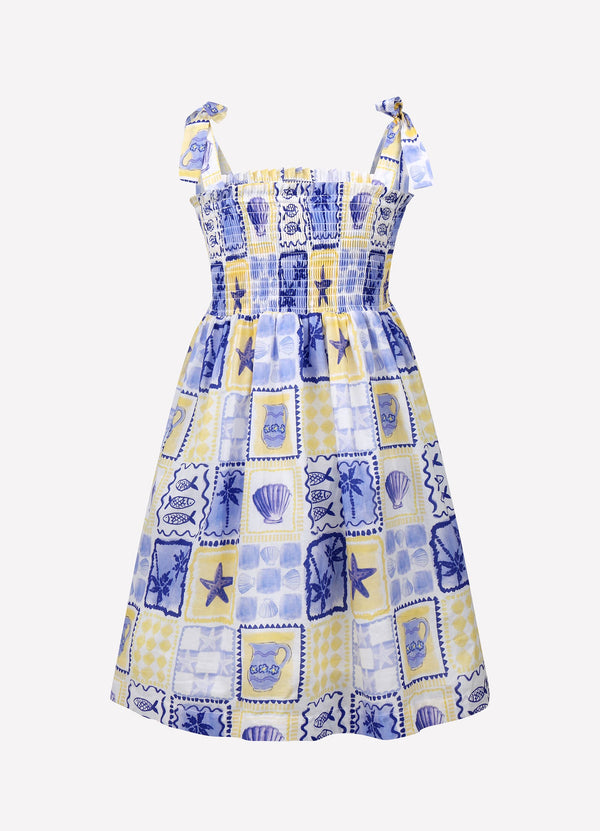 Yardage Shirred Dress - Palma