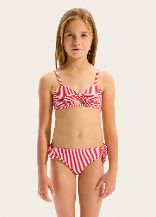 Chilli Stripe Textured Bikini