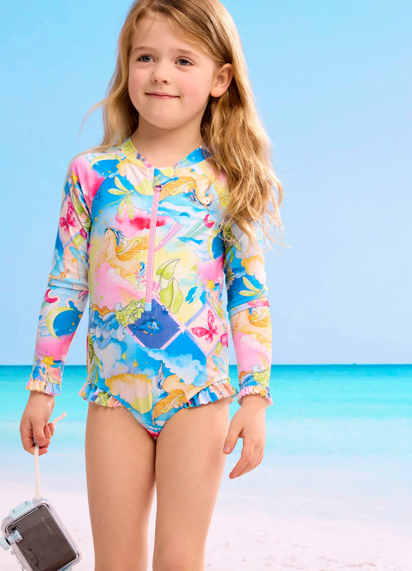 Surrealism Zip Front Sunsuit - Surrealism