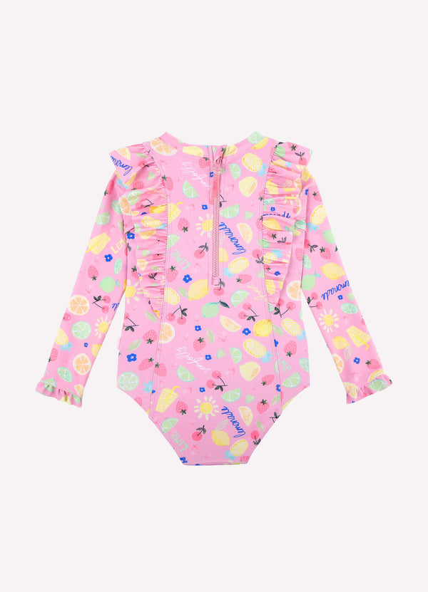 Lemon Lime Frill Paddlesuit - Lemon Lime