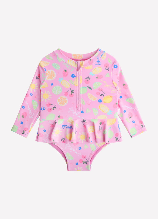 Lemon Lime Flounce Sunsuit - Lemon Lime