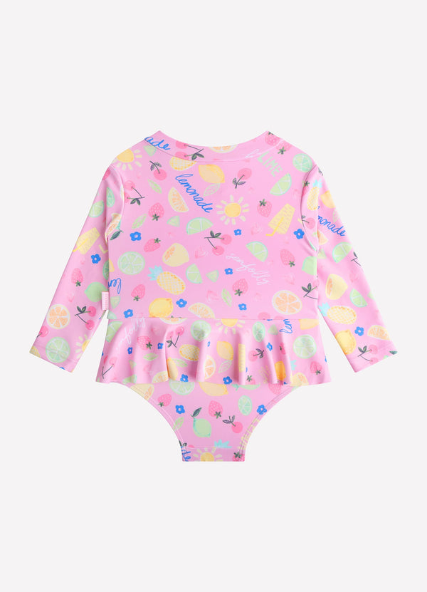 Lemon Lime Flounce Sunsuit - Lemon Lime