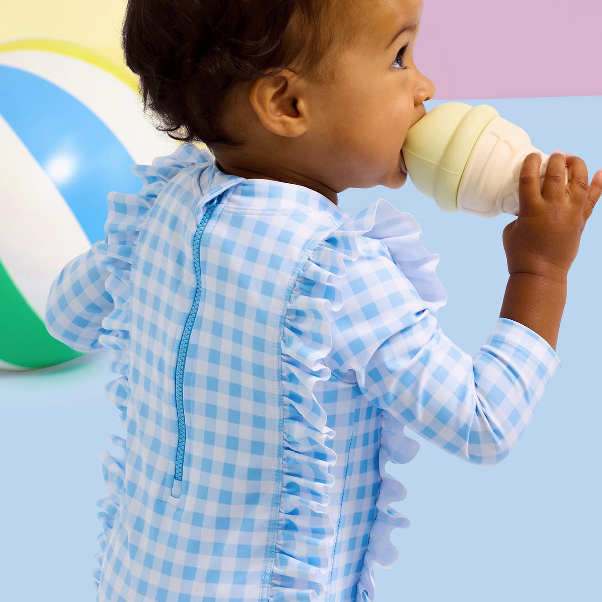 Baby Isla Palm Frill Sunsuit