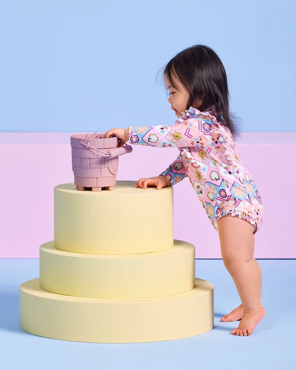 Geo Blossom Frill Sunsuit