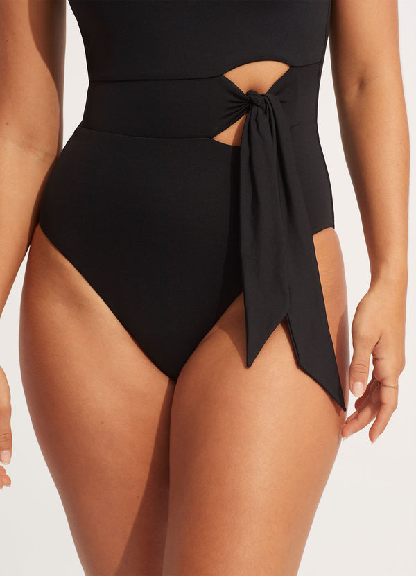 Seafolly Collective Tie Waist One Piece - Black