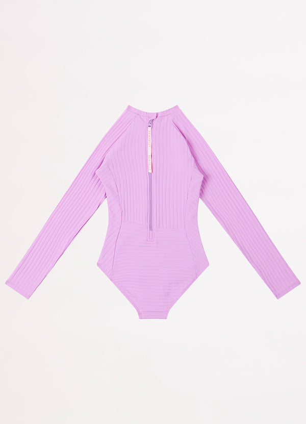 Girls Summer Essential Panelled Paddlesuit - Violet