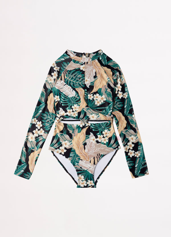 Girls Saint Lucia Twist Front Paddlesuit - Saint Lucia