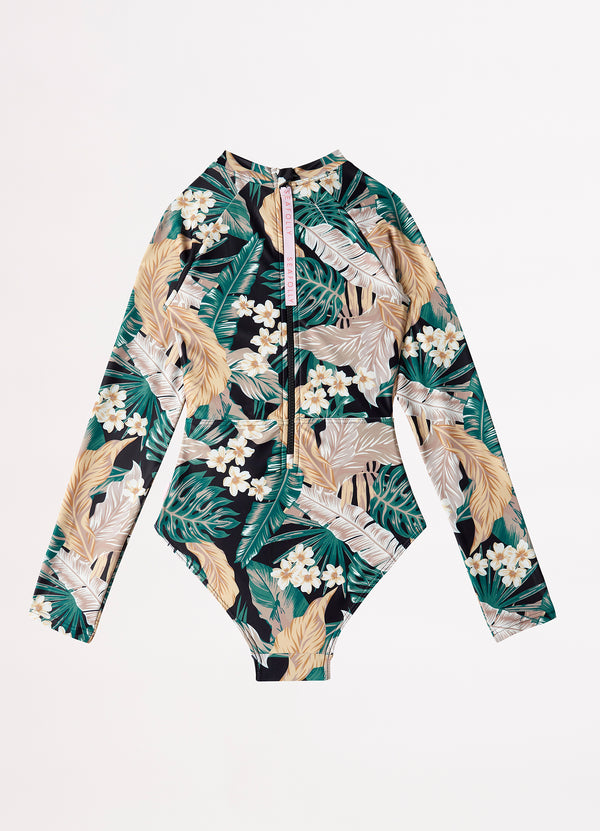 Girls Saint Lucia Twist Front Paddlesuit - Saint Lucia