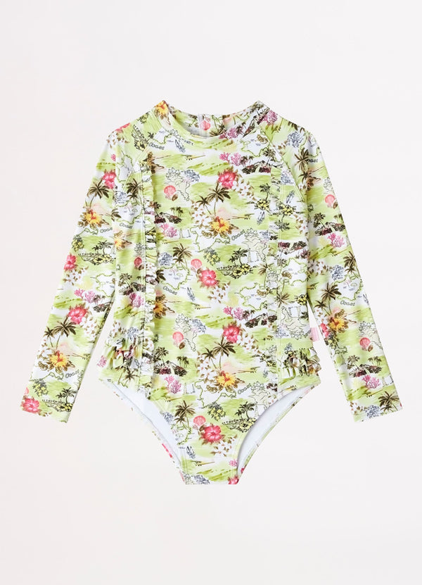 Girls Coast To Coast Paddlesuit - Lime Coast