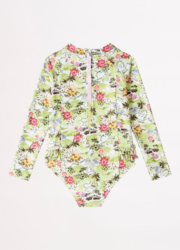 Girls Coast To Coast Paddlesuit - Lime Coast