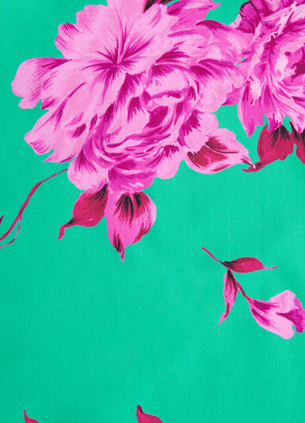 Full Bloom Wrap Front Singlet - Jade
