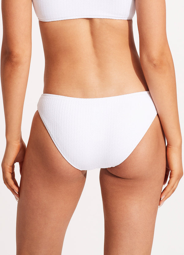 Sea Dive Hipster Bikini Bottom - White