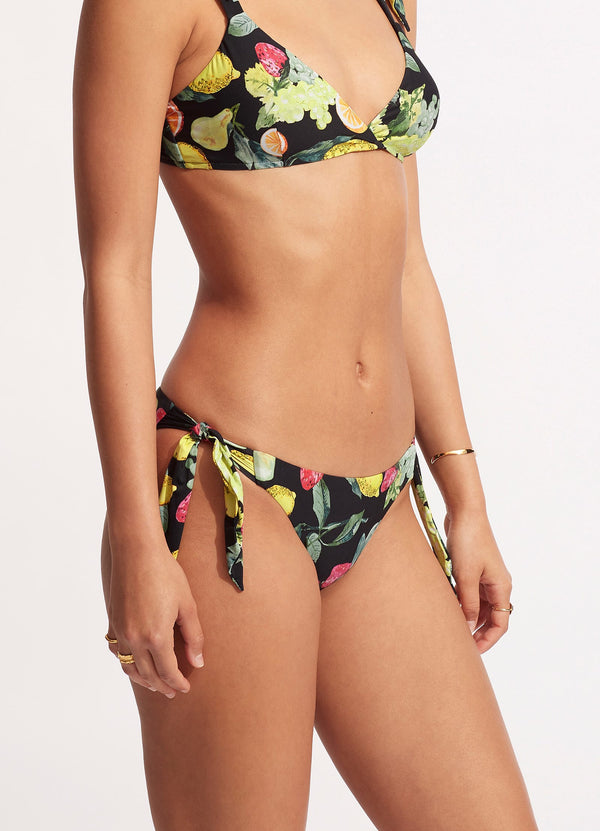 Lemoncello Tie-Side Pant - Black