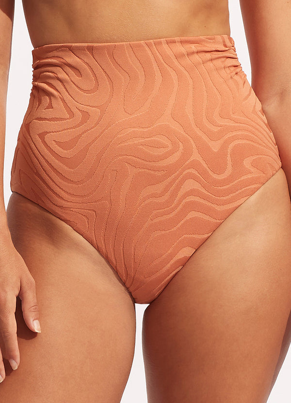Second Wave High Waist Pant - Copper Tan