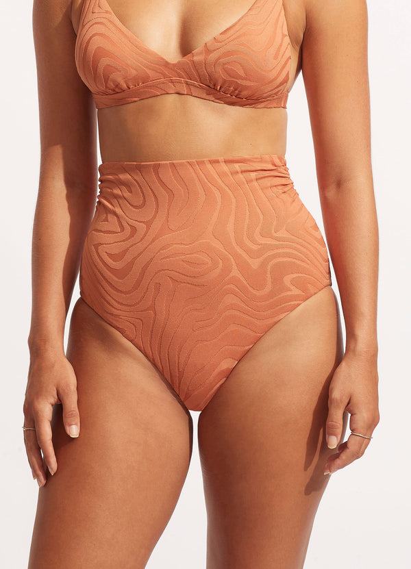 Second Wave High Waist Pant - Copper Tan