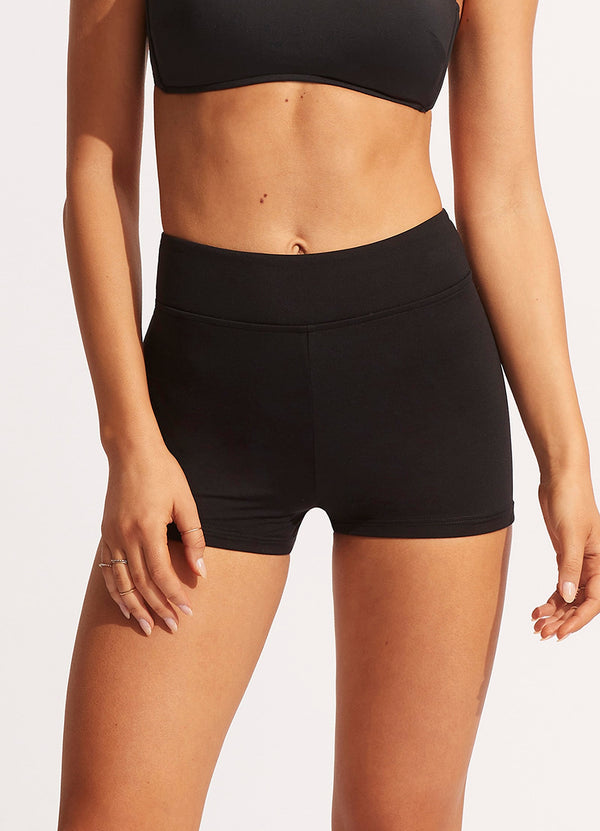 Seafolly Collective Boyleg Bikini Bottom - Black