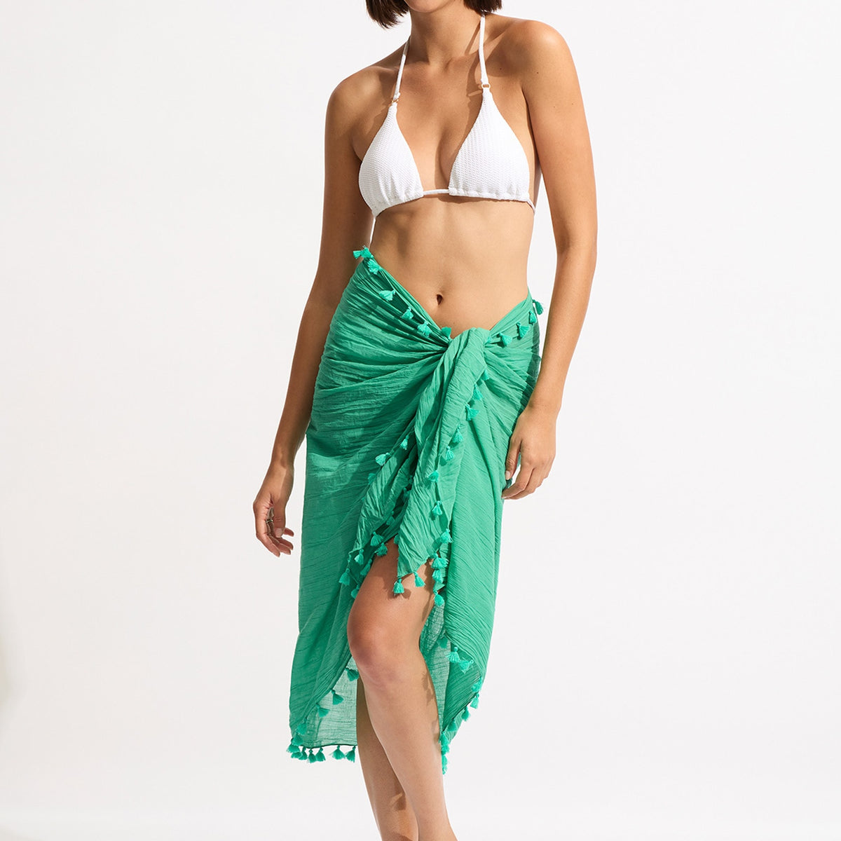 Seafolly Cotton Gauze Sarong In Black main image 0