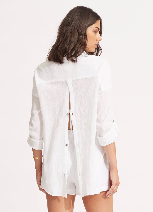 Classic Beach Shirt - White